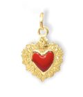 Pendente argento Cuore Sacro merletto rosso